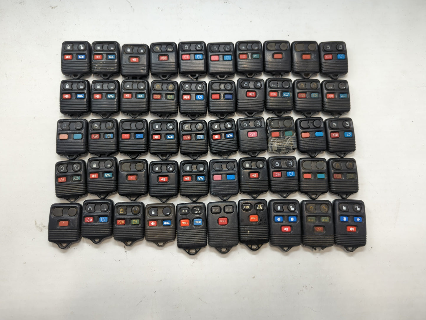 Lot of 50 Ford Keyless Entry Remote Fob MIXED FCC IDS MIXED PART NUMBERS - Oemusedautoparts1.com