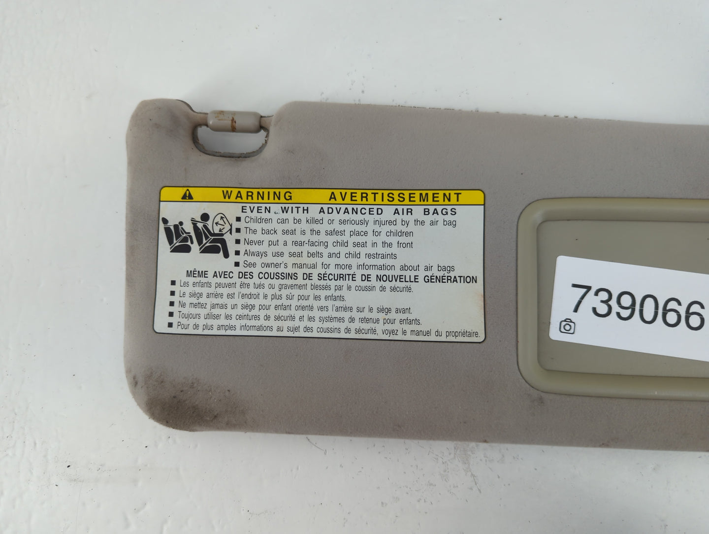 2010-2013 Lexus Is250 Sun Visor Shade Replacement Passenger Right Mirror Fits Fits 2010 2011 2012 2013 OEM Used Auto Parts - Oemusedautoparts1.com