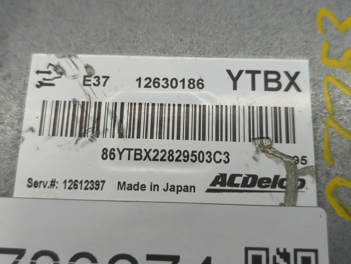 2007-2012 Chevrolet Malibu PCM Engine Control Computer ECU ECM PCU OEM P/N:12630186 E37 Fits Fits 2007 2008 2009 2010 2011 2012 OEM Used Auto Parts - Oemusedautoparts1.com