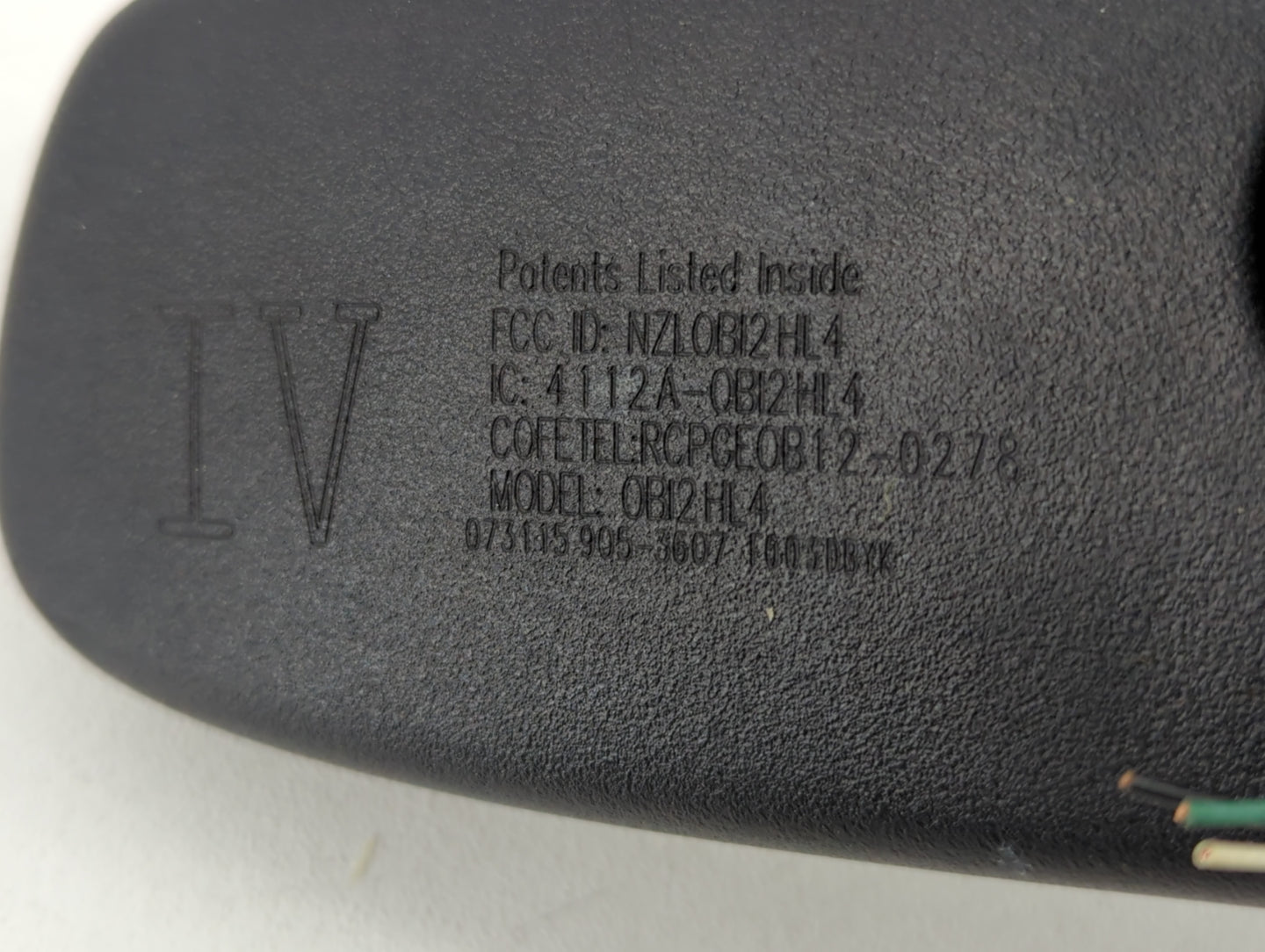 2016-2019 Infiniti Q50 Interior Rear View Mirror Replacement OEM P/N:073115 905-3607 4112A-0B12HL4 Fits OEM Used Auto Parts - Oemusedautoparts1.com