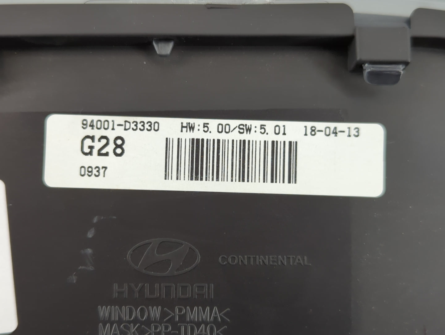 2018 Hyundai Tucson Instrument Cluster Speedometer Gauges P/N:94001-D3330 Fits OEM Used Auto Parts - Oemusedautoparts1.com