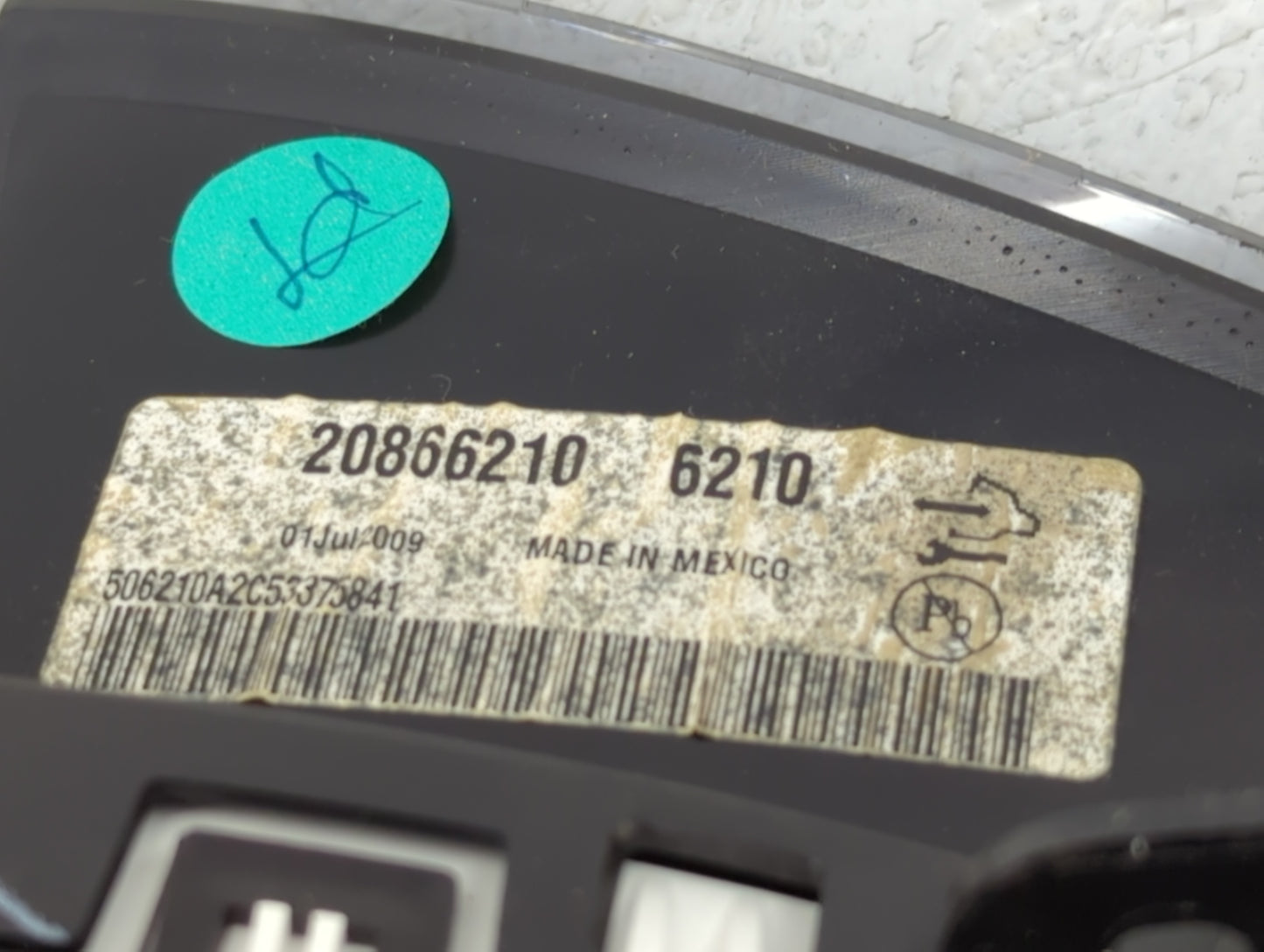 2010 Cadillac Srx Instrument Cluster Speedometer Gauges P/N:20866210 20942660 Fits OEM Used Auto Parts - Oemusedautoparts1.com