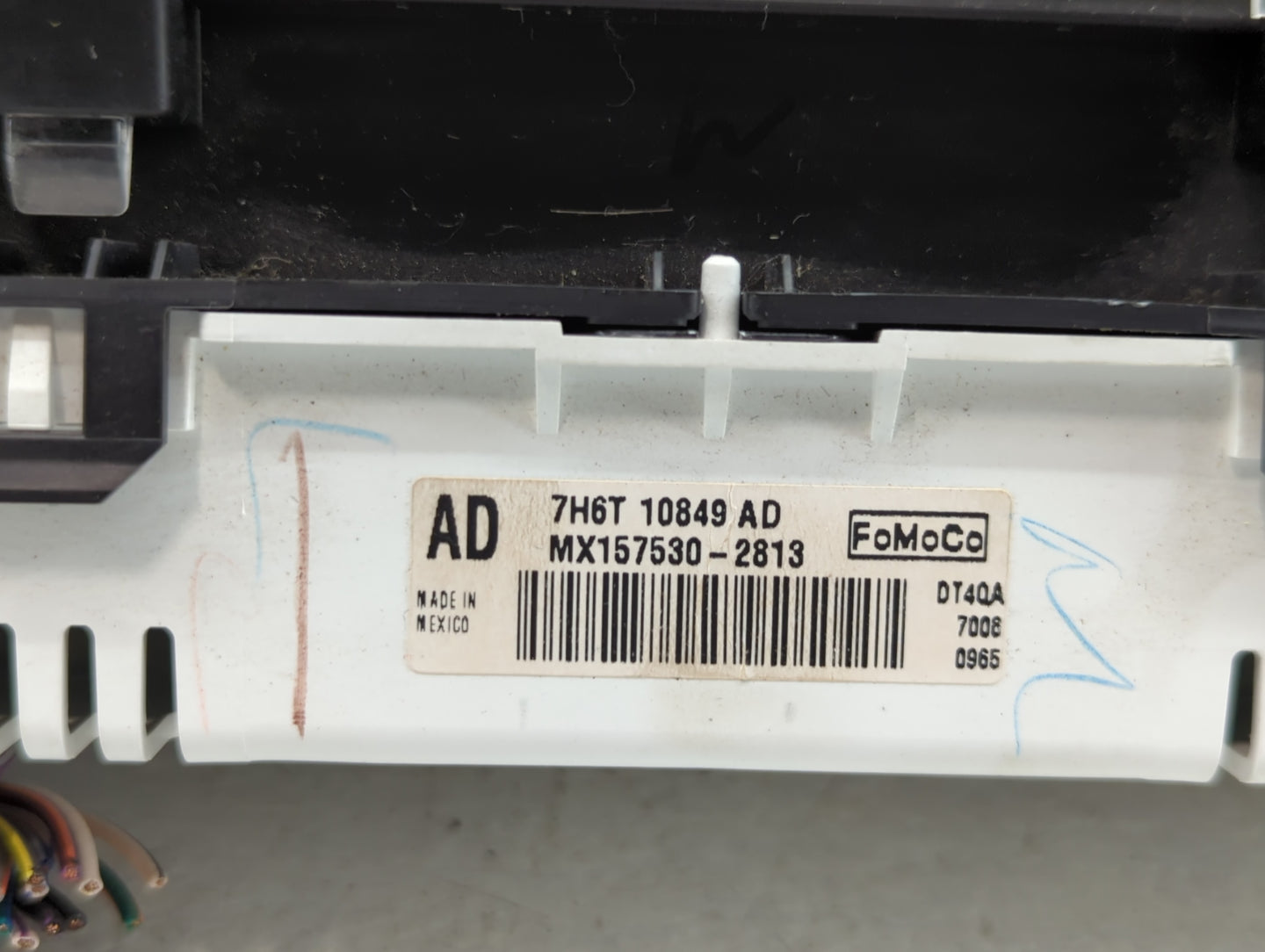 2007 Lincoln Mkz Instrument Cluster Speedometer Gauges P/N:MX157530-2813 7H6T 10849 AD Fits OEM Used Auto Parts - Oemusedautoparts1.com