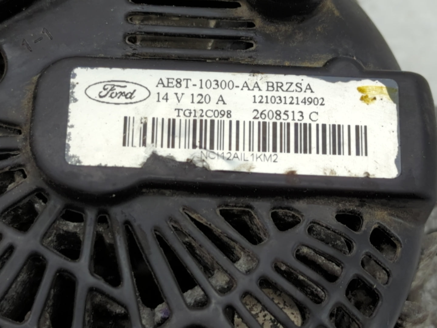 2011-2019 Ford Fiesta Alternator Replacement Generator Charging Assembly Engine OEM P/N:AE8T-10300-AA Fits OEM Used Auto Parts - Oemusedautoparts1.com