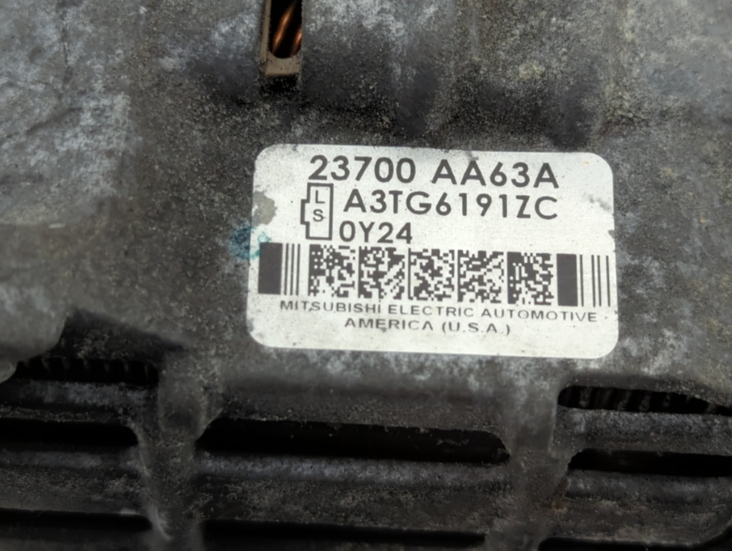 2010-2012 Subaru Legacy Alternator Replacement Generator Charging Assembly Engine OEM P/N:23700 AA63A Fits Fits 2010 2011 2012 OEM Used Auto Parts - Oemusedautoparts1.com