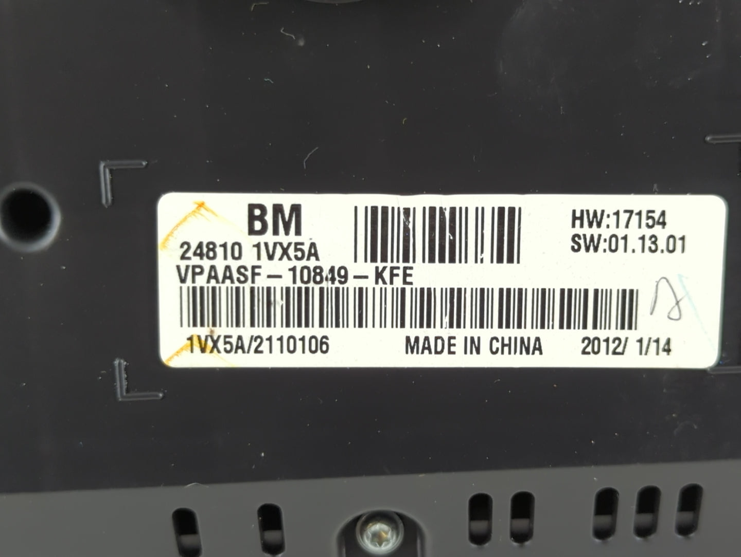 2012-2015 Nissan Rogue Instrument Cluster Speedometer Gauges P/N:VPAASF-10849-KFE 24810 1VX0A Fits Fits 2012 2013 2014 2015 OEM Used Auto Parts - Oemusedautoparts1.com