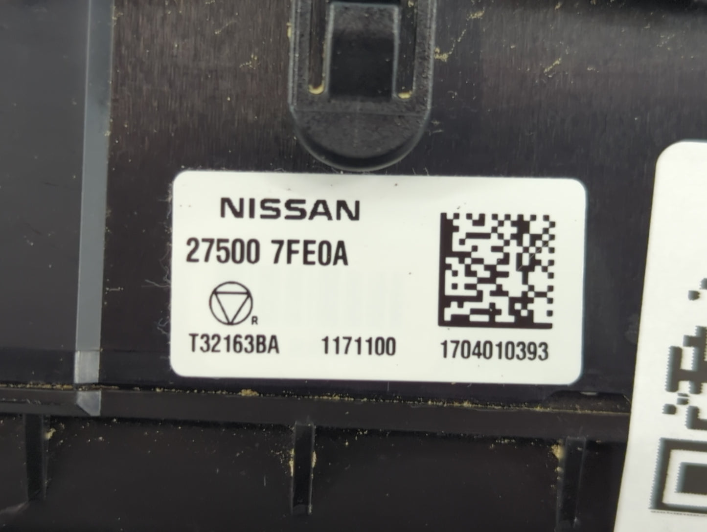 2017-2022 Nissan Rogue Climate Control Module Temperature AC/Heater Replacement P/N:T32163BA 27500 7FE0A Fits OEM Used Auto Parts - Oemusedautoparts1.com