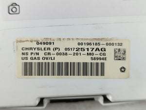 2009-2010 Jeep Grand Cherokee Instrument Cluster Speedometer Gauges P/N:CR-0038-201-M0-CG 00196298-000187 Fits Fits 2009 2010 OEM Used Auto Parts