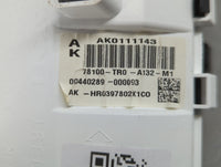 2012-2015 Honda Civic Instrument Cluster Speedometer Gauges P/N:78100-TR0-A132-M1 Fits Fits 2012 2013 2014 2015 OEM Used Auto Parts - Oemusedautoparts1.com