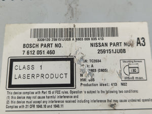 2012-2014 Nissan Juke Radio AM FM Cd Player Receiver Replacement P/N:7 612 051 460 259151JU0B Fits Fits 2012 2013 2014 OEM Used Auto Parts