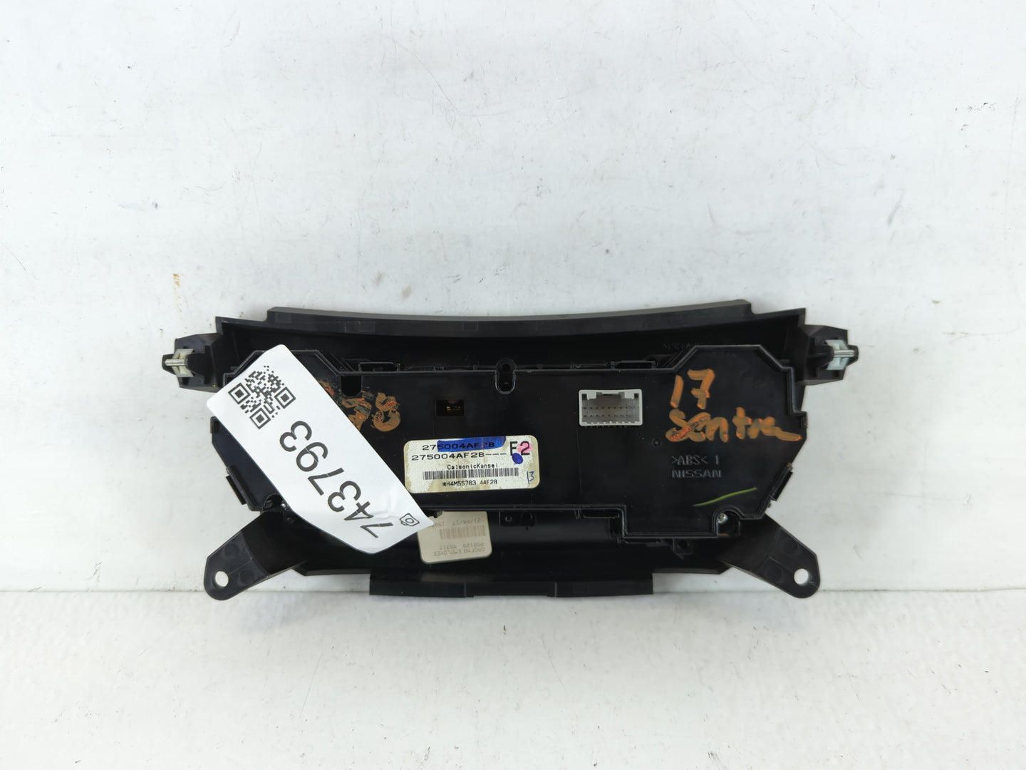 2017-2019 Nissan Sentra Climate Control Module Temperature AC/Heater Replacement P/N:275004AF2B 275004AF Fits Fits 2017 2018 2019 OEM Used Auto Parts - Oemusedautoparts1.com