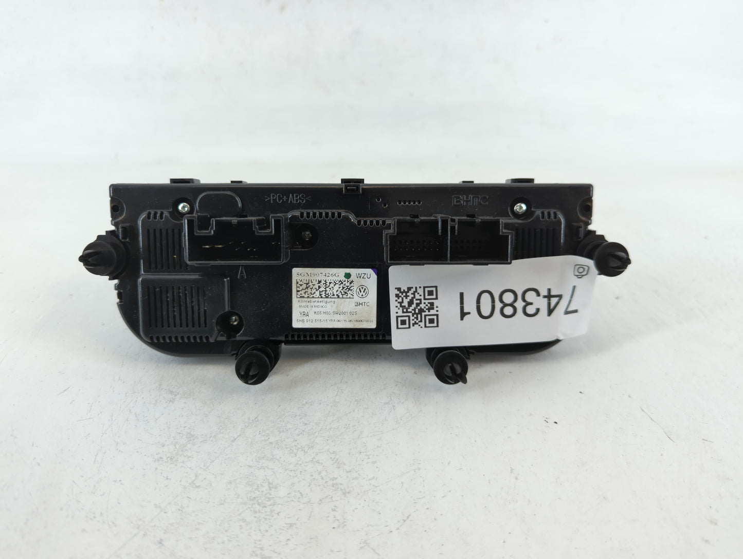 2018-2019 Volkswagen Golf Climate Control Module Temperature AC/Heater Replacement P/N:5GM907426G 5HB 012 515 Fits Fits 2018 2019 OEM Used Auto Parts - Oemusedautoparts1.com