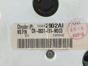 2002-2004 Jeep Grand Cherokee Instrument Cluster Speedometer Gauges P/N:56042902AI CR-0031-003-M0C0 Fits Fits 2002 2003 2004 OEM Used Auto Parts