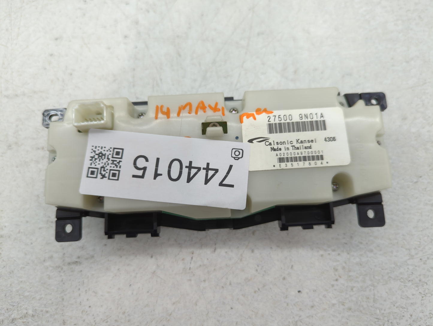 2009-2014 Nissan Maxima Climate Control Module Temperature AC/Heater Replacement P/N:27500 9N01A Fits OEM Used Auto Parts - Oemusedautoparts1.com