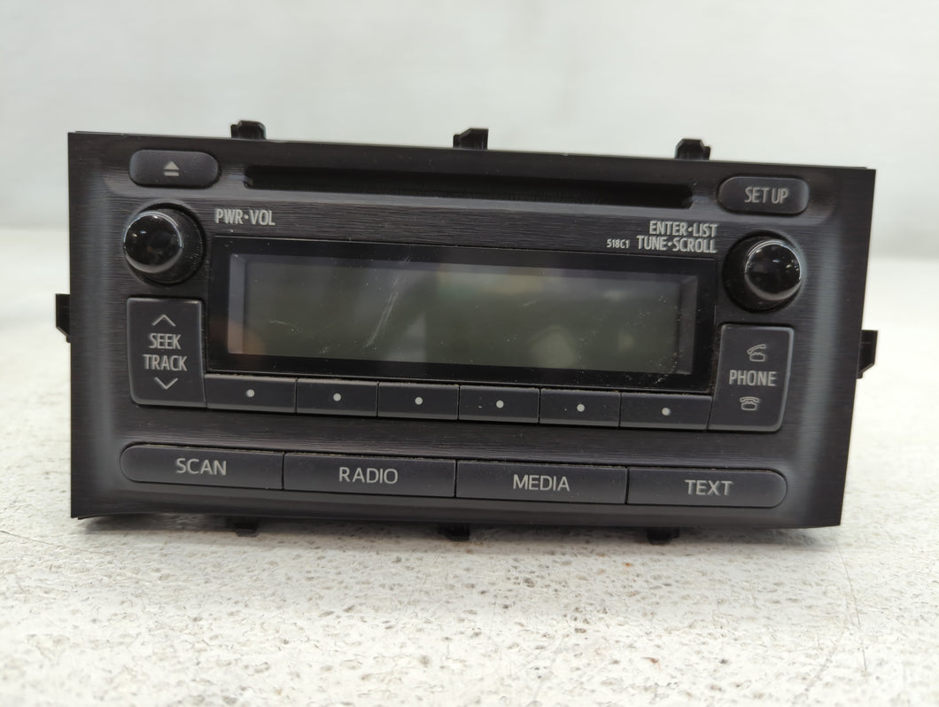 2012-2014 Toyota Prius C Radio AM FM Cd Player Receiver Replacement P/N:86120-52D10 Fits Fits 2012 2013 2014 OEM Used Auto Parts