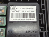 2017-2019 Kia Soul Fusebox Fuse Box Panel Relay Module P/N:91950-B2350 Fits Fits 2017 2018 2019 OEM Used Auto Parts - Oemusedautoparts1.com