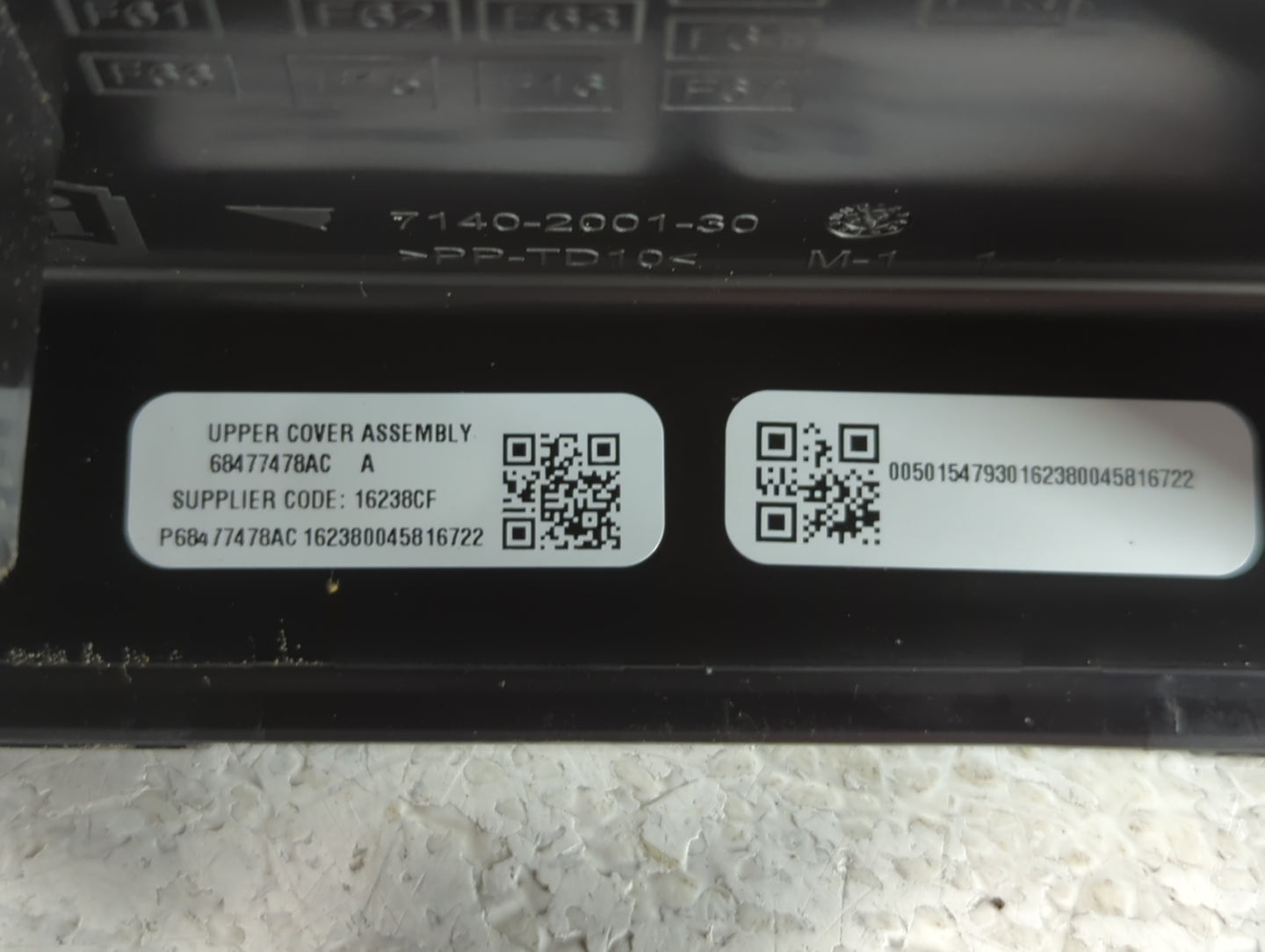 2022 Jeep Compass Fusebox Fuse Box Panel Relay Module P/N:68477478AC Fits OEM Used Auto Parts - Oemusedautoparts1.com