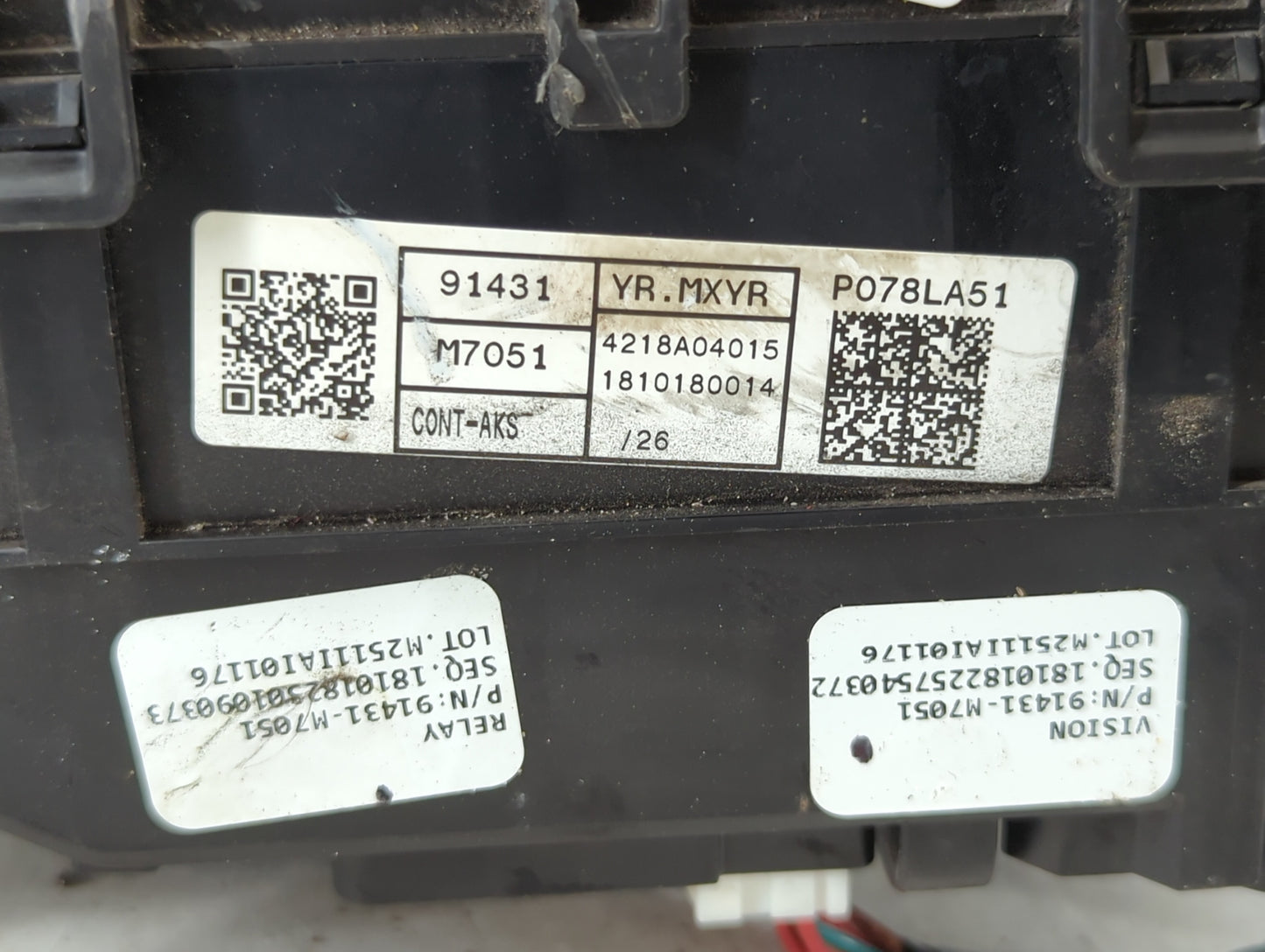 2019-2020 Kia Forte Fusebox Fuse Box Panel Relay Module P/N:4218A04015 91431 M7051 Fits Fits 2019 2020 OEM Used Auto Parts - Oemusedautoparts1.com