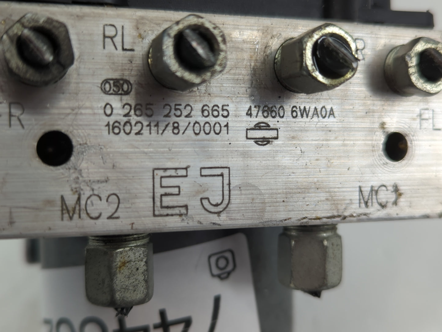 2016-2017 Infiniti Qx50 ABS Pump Control Module Replacement P/N:47660 6WA0A 0 265 252 665 Fits Fits 2016 2017 OEM Used Auto Parts - Oemusedautoparts1.com