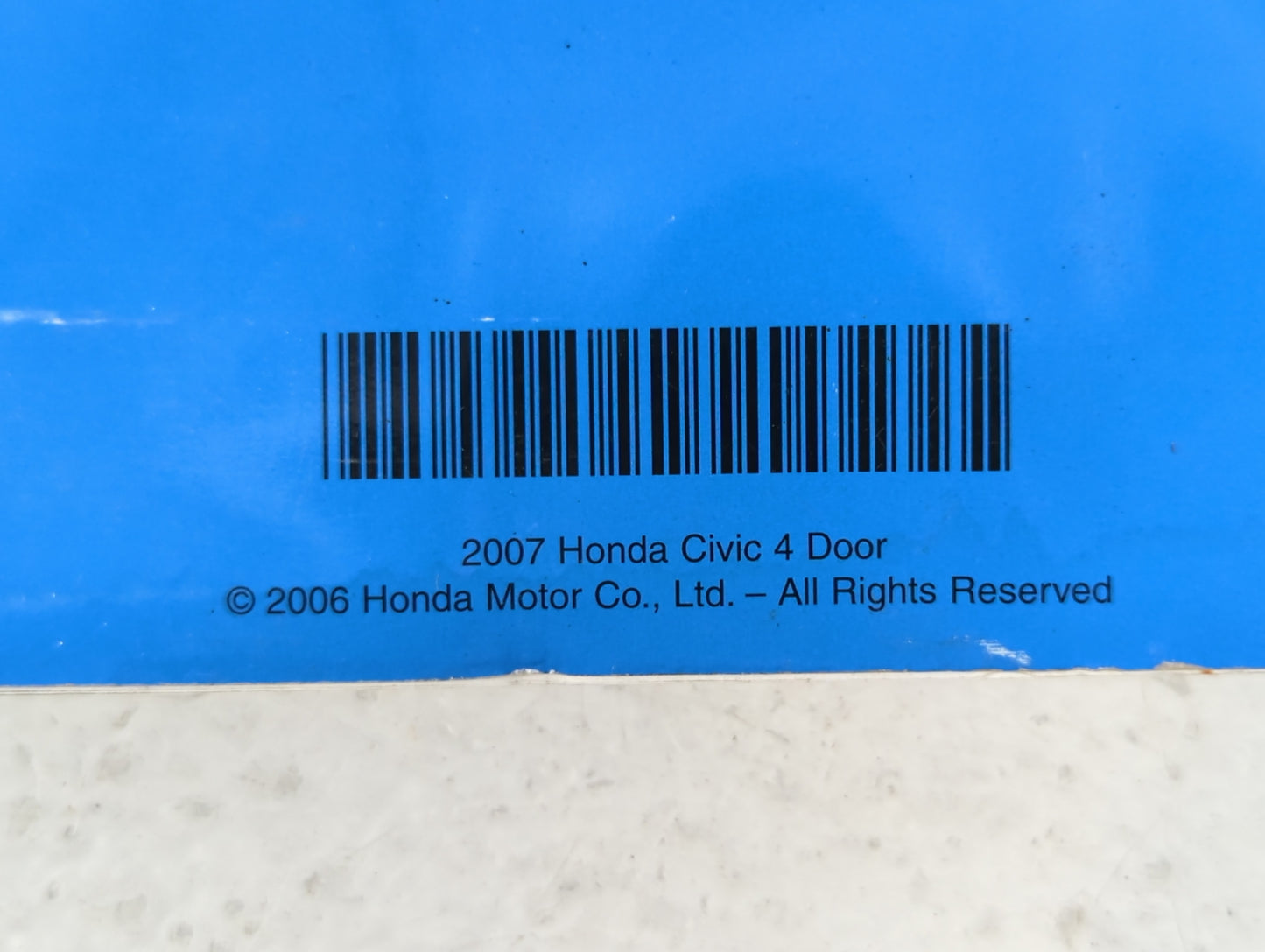 2007 Honda Civic Owners Manual Book Guide OEM Used Auto Parts - Oemusedautoparts1.com