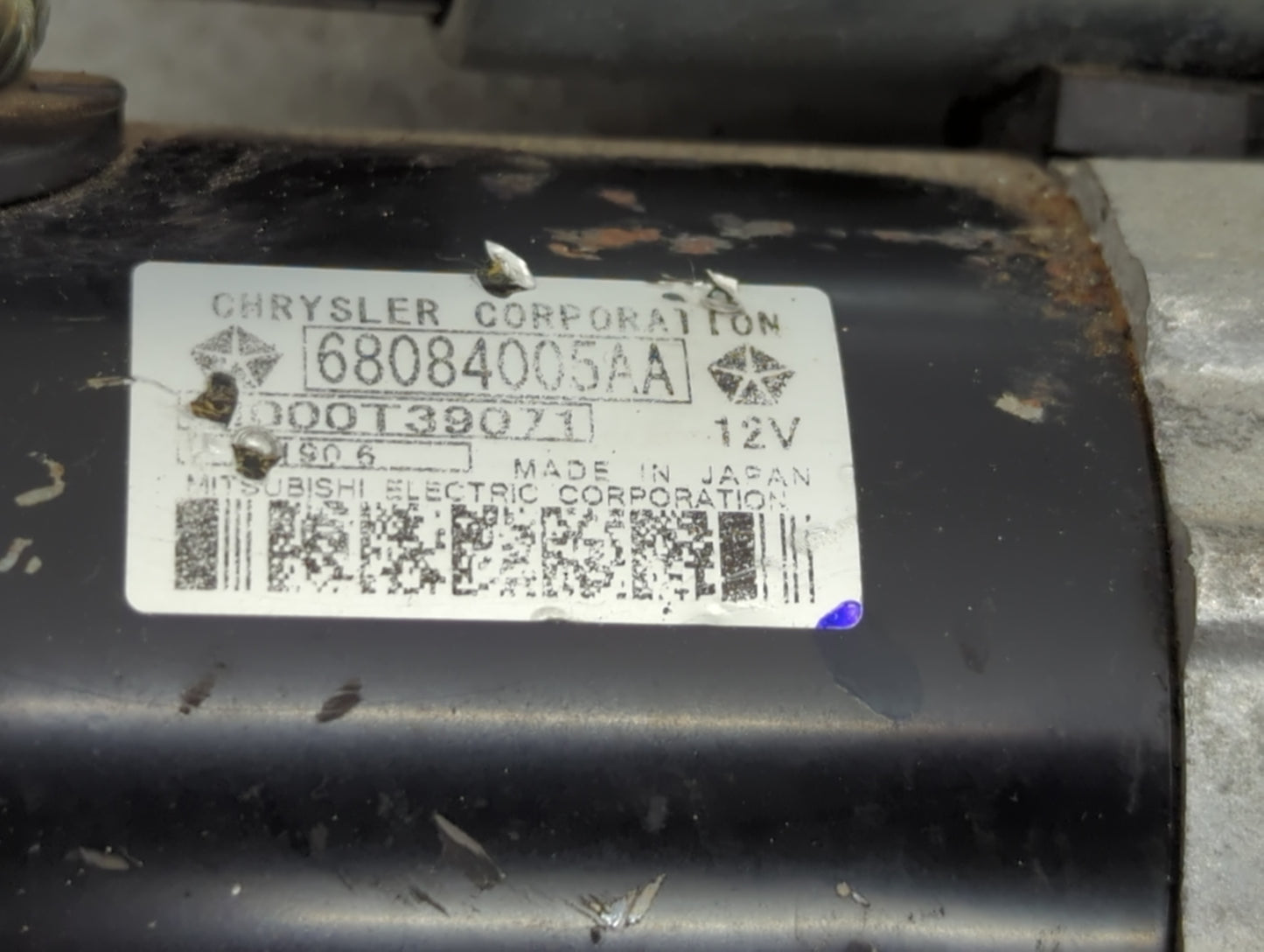 2015-2017 Chrysler 200 Car Starter Motor Solenoid OEM P/N:M000T39071 68084005AA Fits OEM Used Auto Parts - Oemusedautoparts1.com