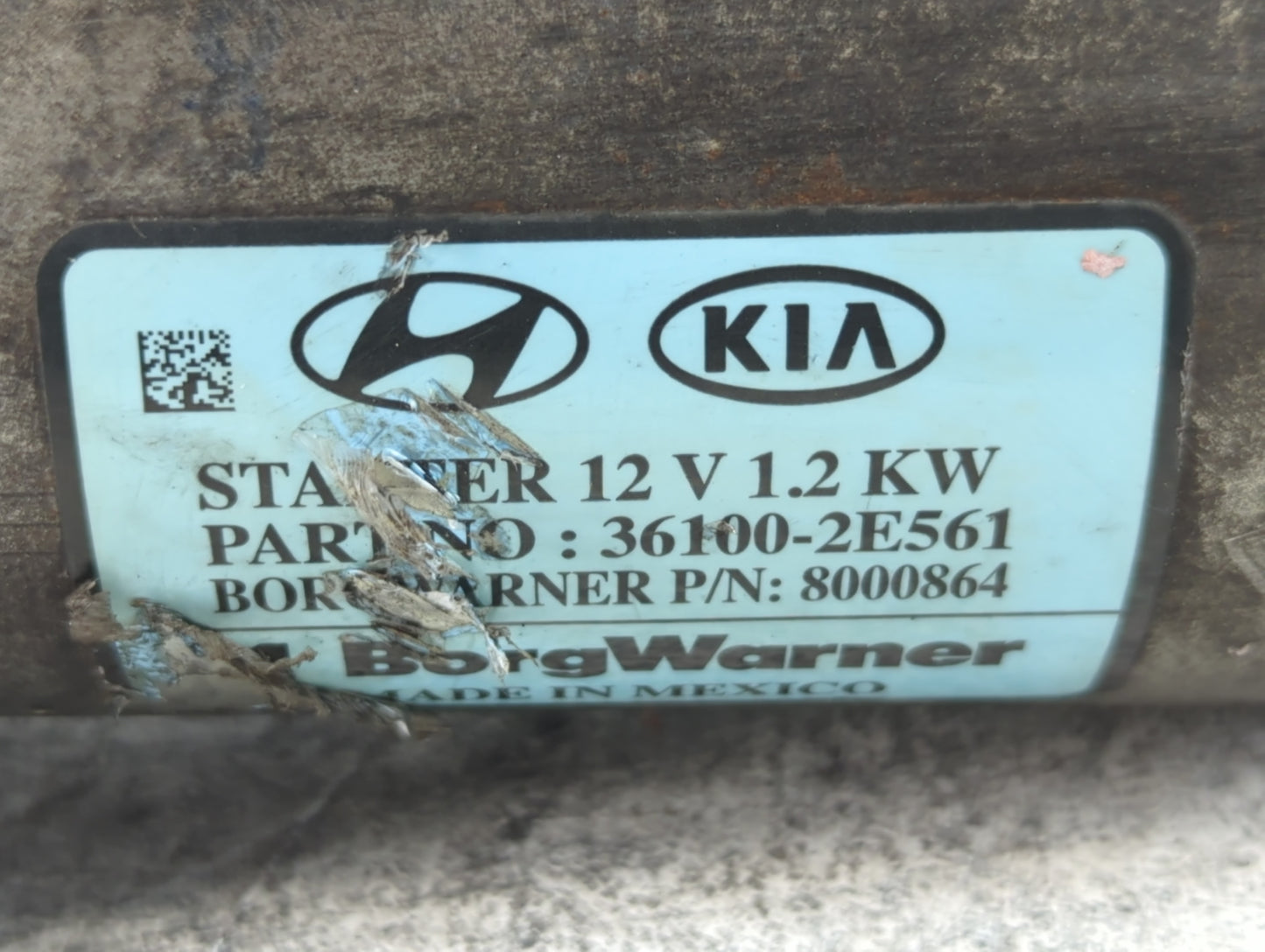 2017-2022 Kia Forte Car Starter Motor Solenoid OEM P/N:8000864 36100-2E561 Fits Fits 2017 2018 2019 2020 2021 2022 OEM Used Auto Parts - Oemusedautoparts1.com