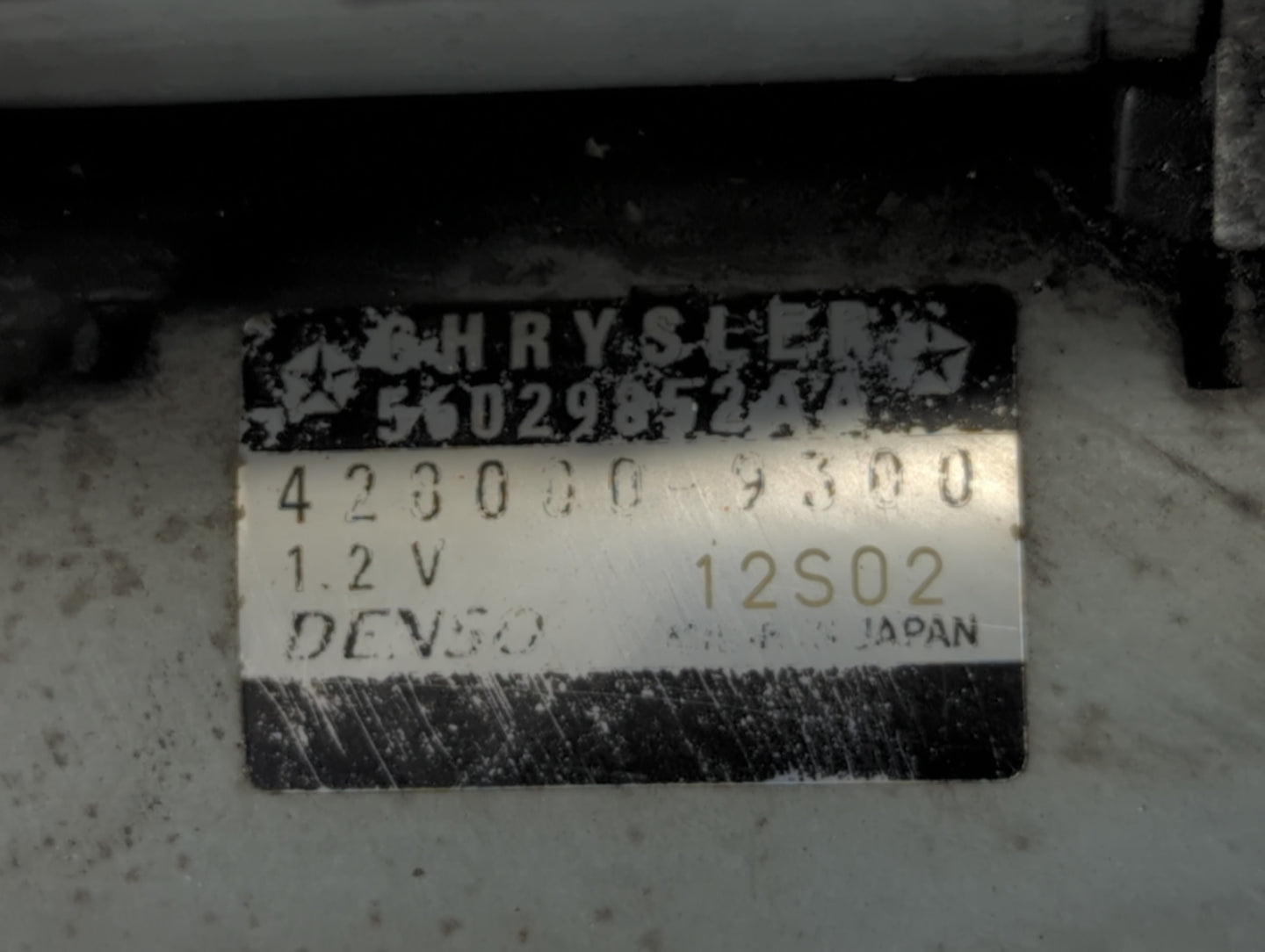 2012-2022 Jeep Wrangler Car Starter Motor Solenoid OEM P/N:420000-9300 56029852AA Fits OEM Used Auto Parts - Oemusedautoparts1.com