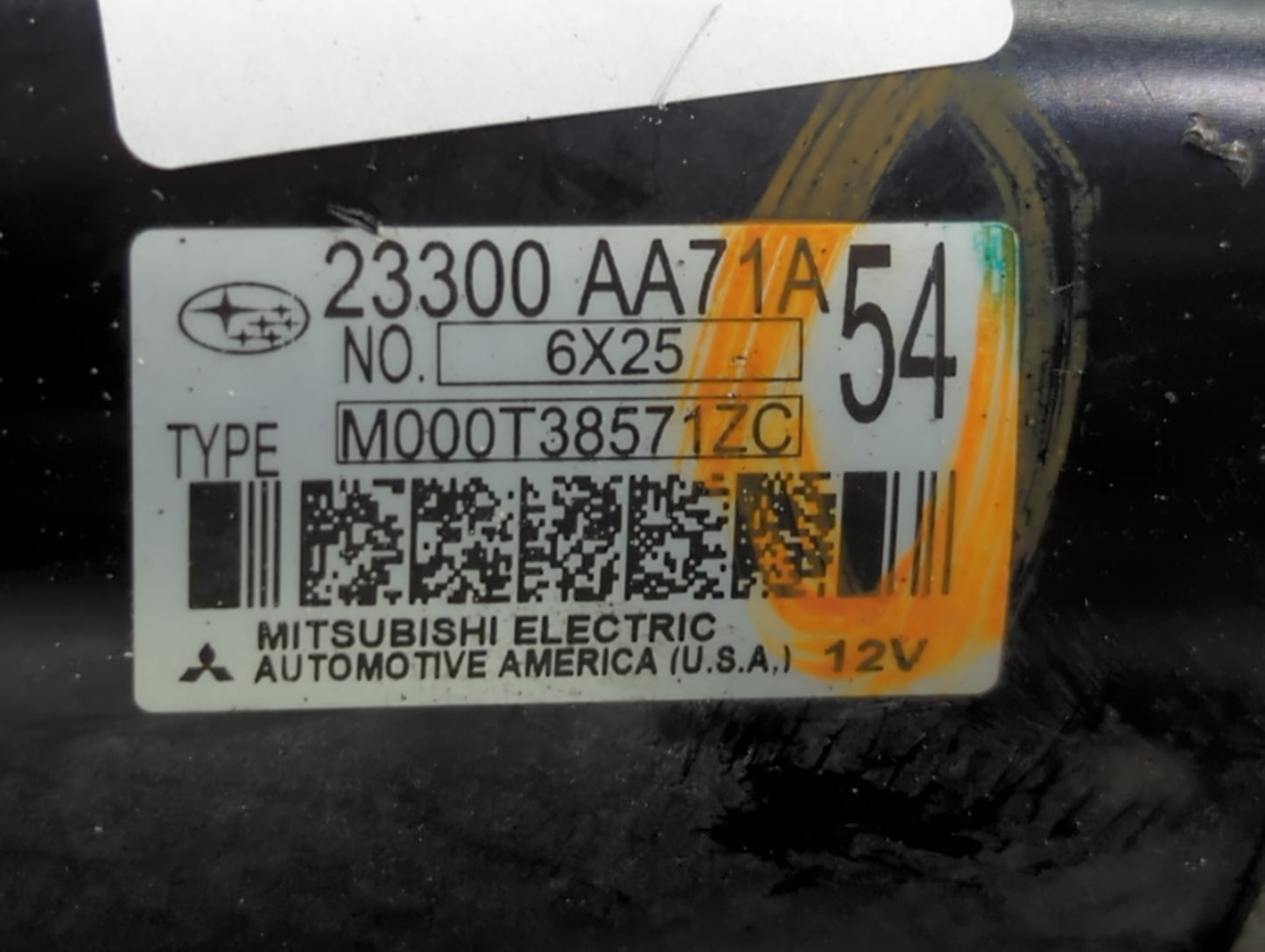 2015-2019 Subaru Legacy Car Starter Motor Solenoid OEM P/N:23300 AA71A M000T38571ZC Fits Fits 2015 2016 2017 2018 2019 OEM Used Auto Parts - Oemusedautoparts1.com