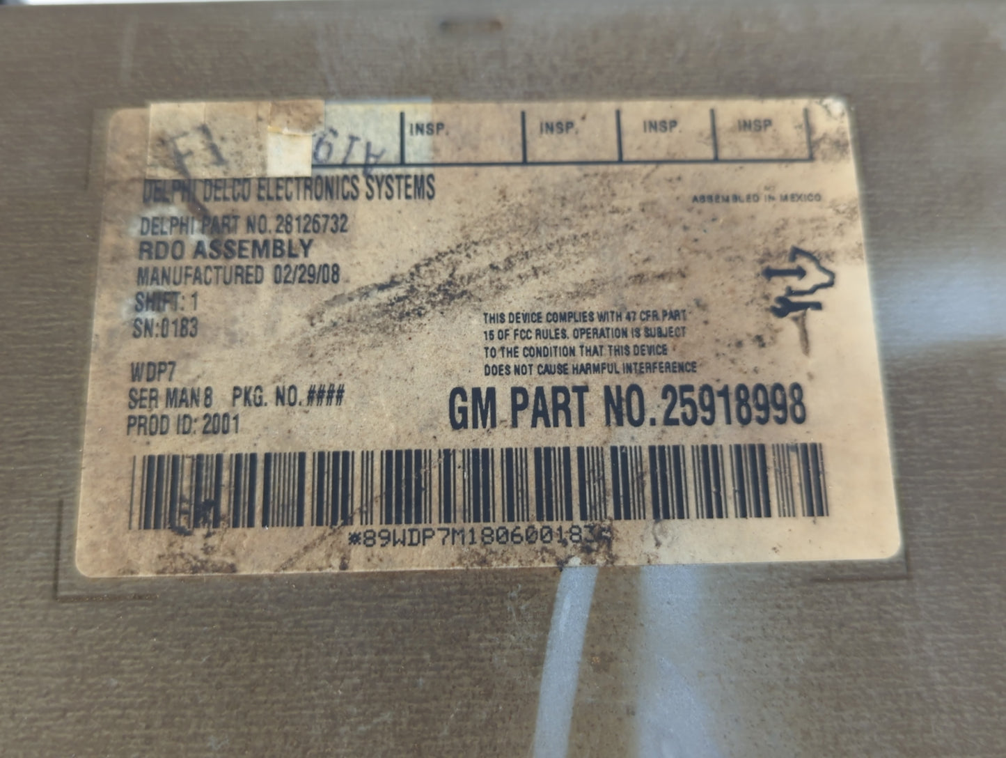 2008-2014 Gmc Savana 1500 Radio AM FM Cd Player Receiver Replacement P/N:25918998 Fits OEM Used Auto Parts - Oemusedautoparts1.com