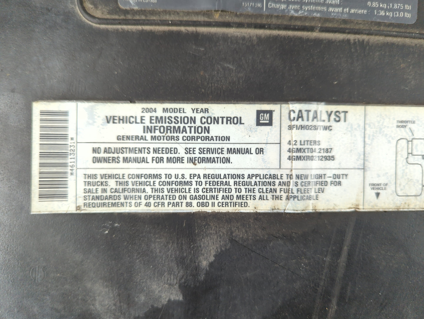 2002-2004 Chevrolet Trailblazer Ext Air Cleaner Intake-duct Hose Tube - Oemusedautoparts1.com