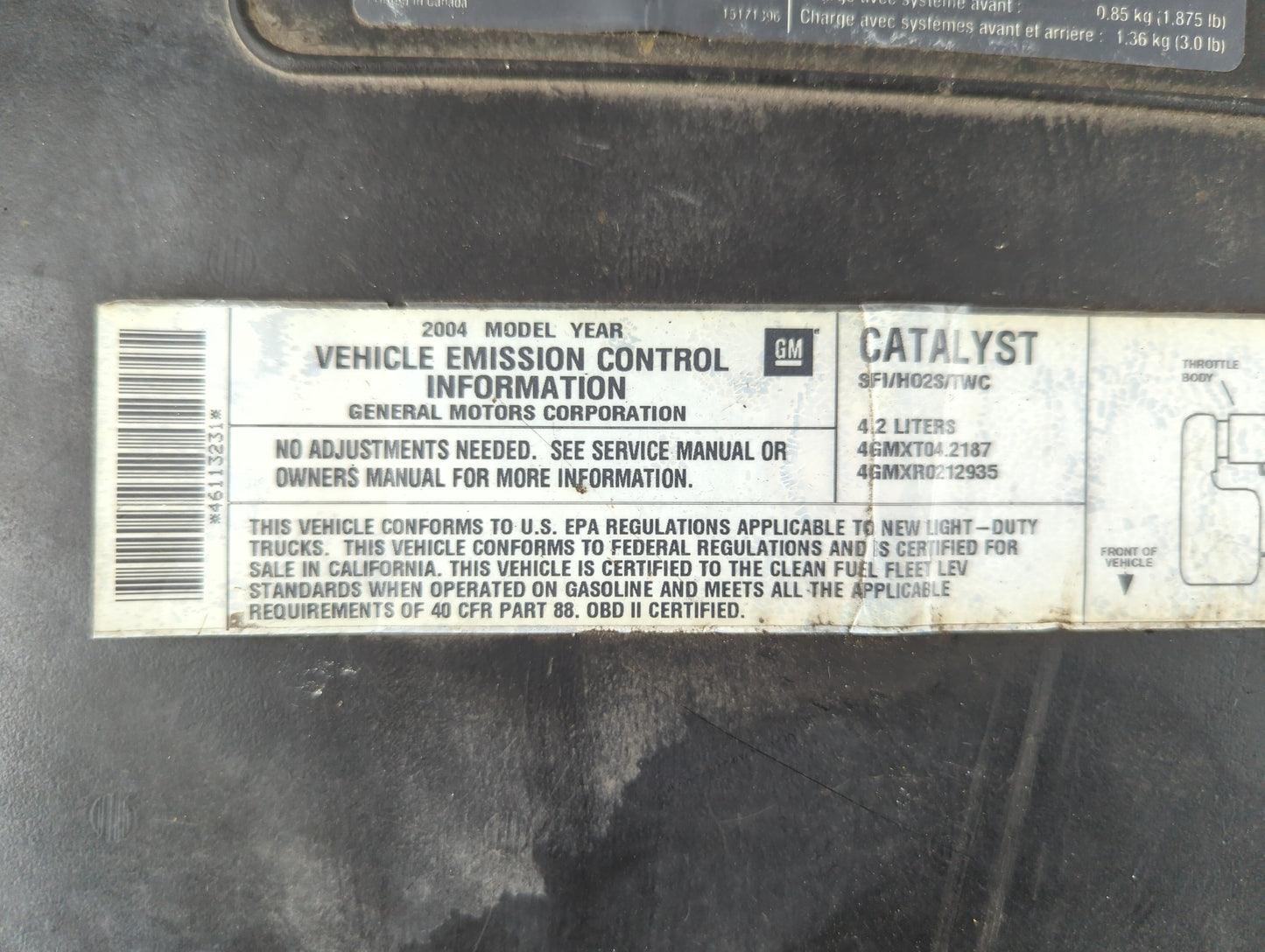 2002-2004 Chevrolet Trailblazer Ext Air Cleaner Intake-duct Hose Tube - Oemusedautoparts1.com