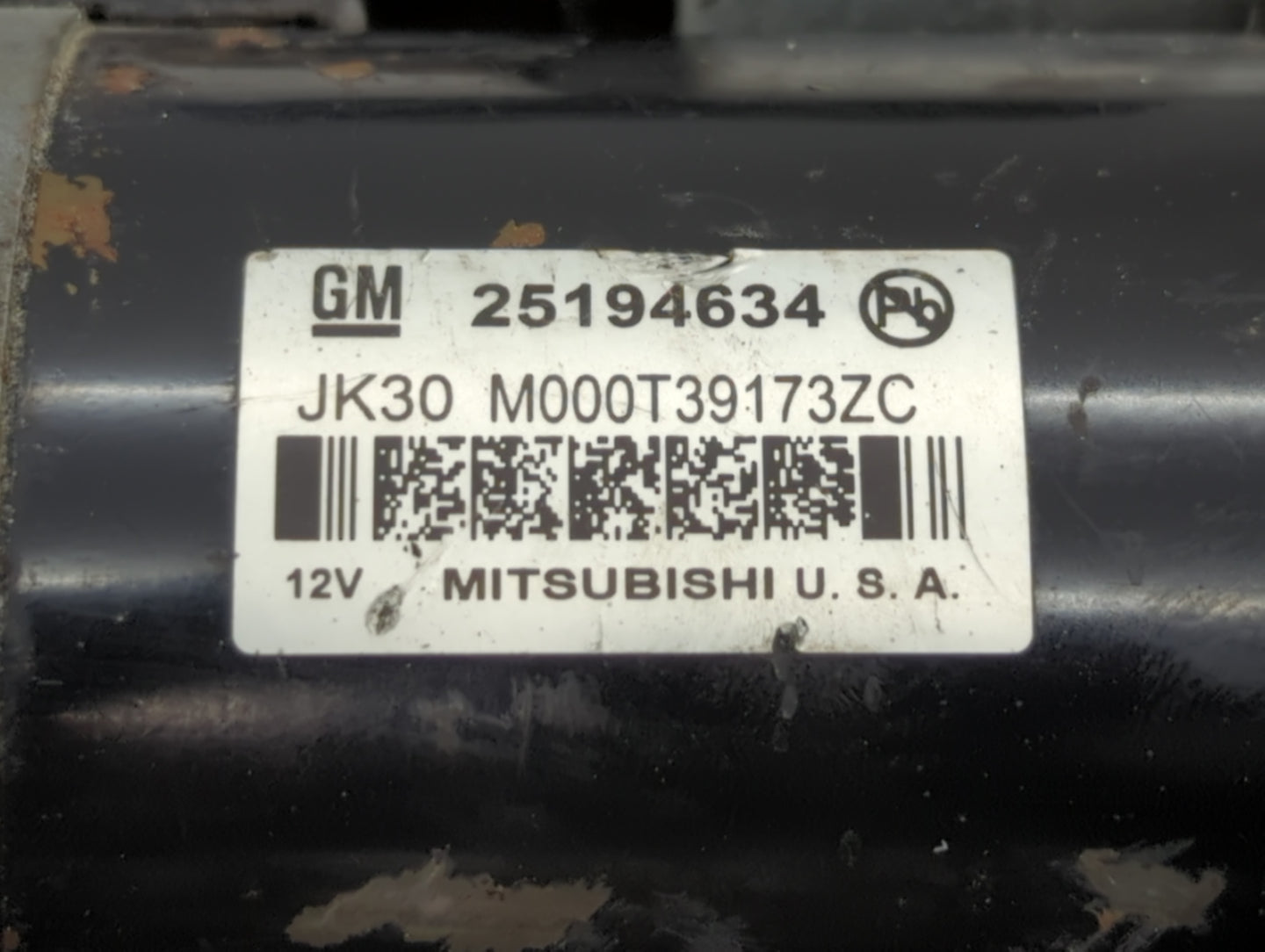 2013-2021 Chevrolet Trax Car Starter Motor Solenoid OEM P/N:M000T39173ZC 25194634 Fits OEM Used Auto Parts - Oemusedautoparts1.com