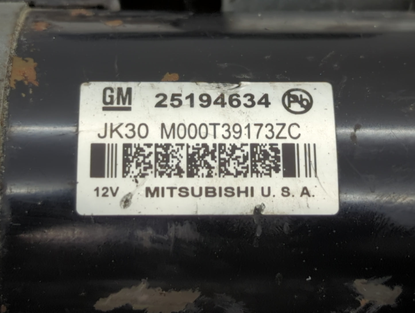 2013-2021 Chevrolet Trax Car Starter Motor Solenoid OEM P/N:M000T39173ZC 25194634 Fits OEM Used Auto Parts - Oemusedautoparts1.com