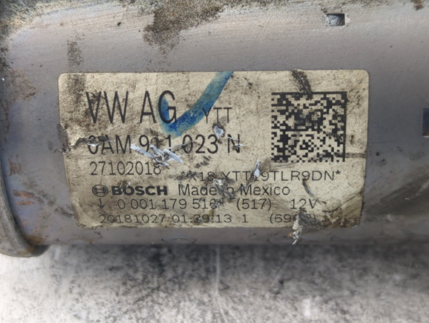 2019-2021 Volkswagen Jetta Car Starter Motor Solenoid OEM P/N:0 001 179 51 27102018 Fits Fits 2019 2020 2021 OEM Used Auto Parts - Oemusedautoparts1.com