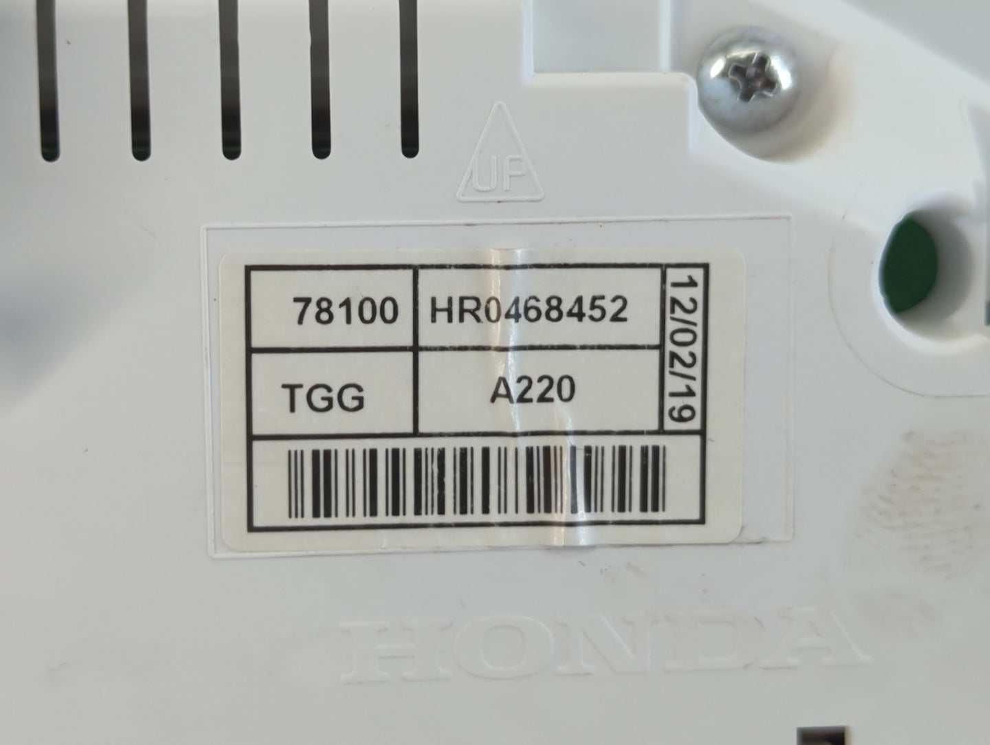 2017-2019 Honda Civic Instrument Cluster Speedometer Gauges P/N:HR0468452 78100 Fits Fits 2017 2018 2019 OEM Used Auto Parts - Oemusedautoparts1.com