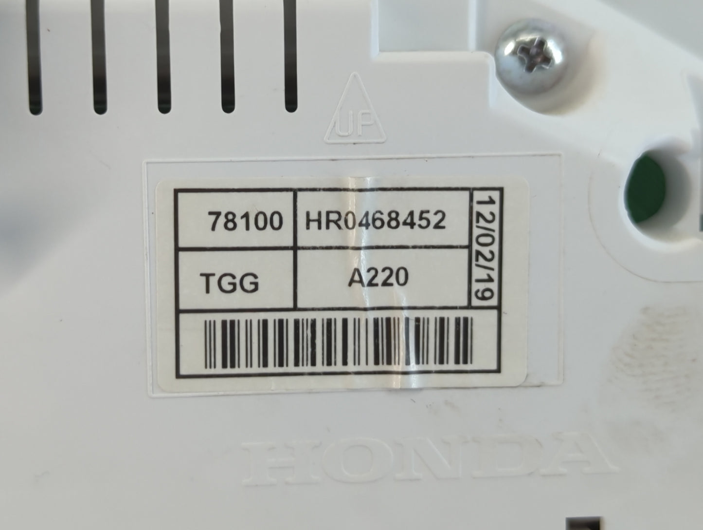 2017-2019 Honda Civic Instrument Cluster Speedometer Gauges P/N:HR0468452 78100 Fits Fits 2017 2018 2019 OEM Used Auto Parts - Oemusedautoparts1.com