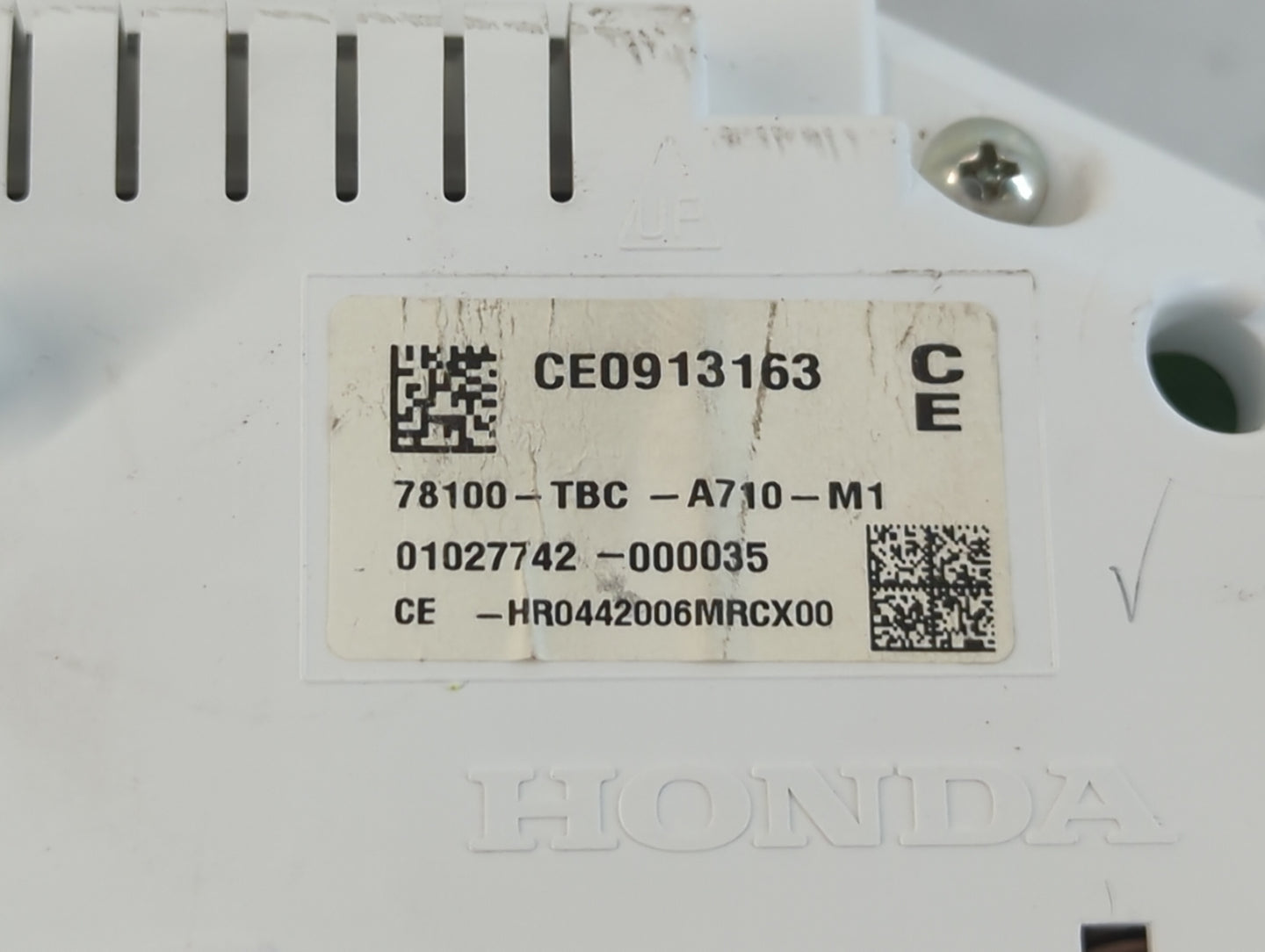 2016-2018 Honda Civic Instrument Cluster Speedometer Gauges P/N:78100-TBC-A710-M1 Fits Fits 2016 2018 OEM Used Auto Parts - Oemusedautoparts1.com