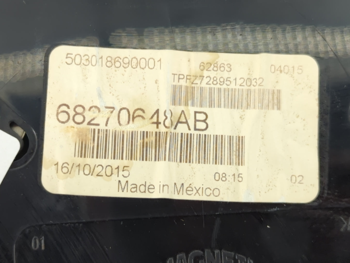 2016 Dodge Dart Instrument Cluster Speedometer Gauges P/N:68270648AB Fits OEM Used Auto Parts - Oemusedautoparts1.com