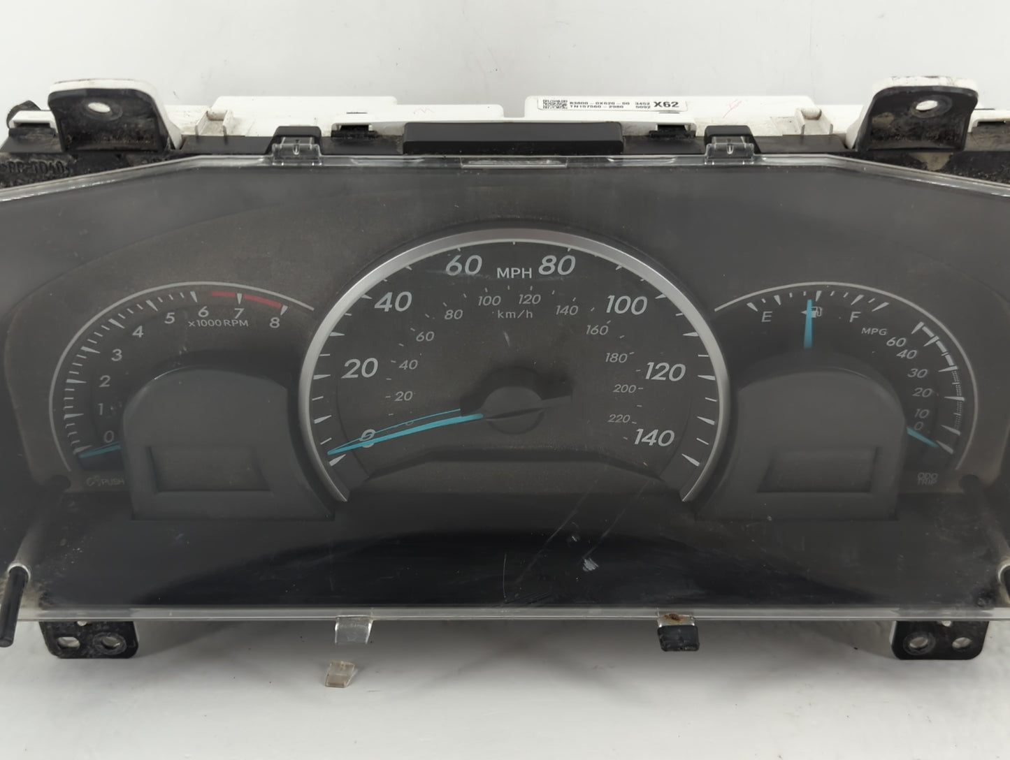 2013-2014 Toyota Camry Instrument Cluster Speedometer Gauges P/N:TN157560-2980 83800-0X620-00 Fits Fits 2013 2014 OEM Used Auto Parts - Oemusedautoparts1.com