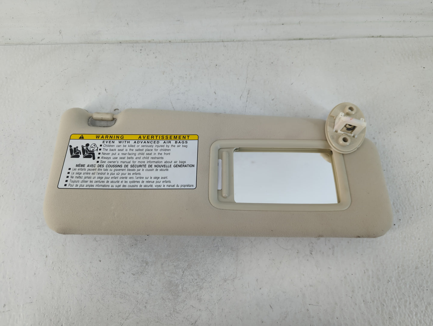 2007-2009 Lexus Is250 Sun Visor Shade Replacement Passenger Right Mirror Fits Fits 2007 2008 2009 OEM Used Auto Parts - Oemusedautoparts1.com