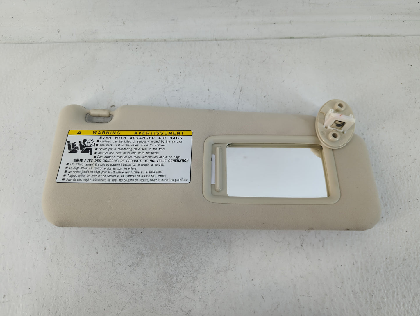 2007-2009 Lexus Is250 Sun Visor Shade Replacement Passenger Right Mirror Fits Fits 2007 2008 2009 OEM Used Auto Parts - Oemusedautoparts1.com