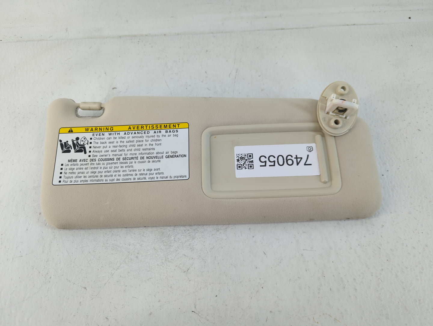 2007-2009 Lexus Is250 Sun Visor Shade Replacement Passenger Right Mirror Fits Fits 2007 2008 2009 OEM Used Auto Parts - Oemusedautoparts1.com