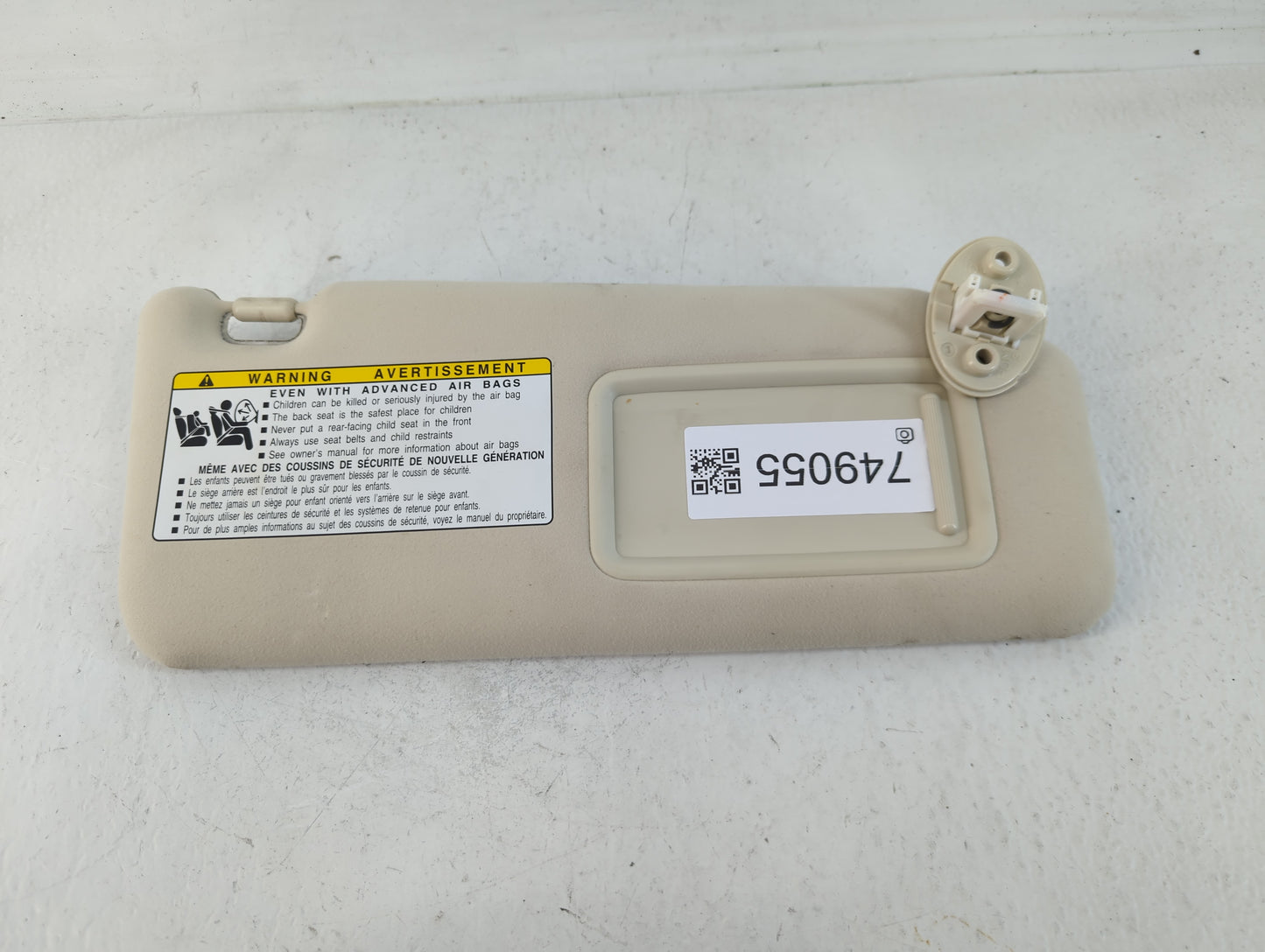 2007-2009 Lexus Is250 Sun Visor Shade Replacement Passenger Right Mirror Fits Fits 2007 2008 2009 OEM Used Auto Parts - Oemusedautoparts1.com