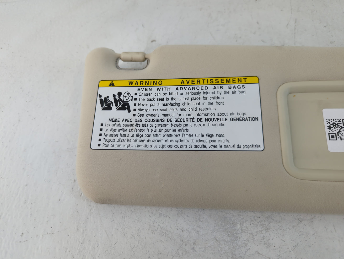 2007-2009 Lexus Is250 Sun Visor Shade Replacement Passenger Right Mirror Fits Fits 2007 2008 2009 OEM Used Auto Parts - Oemusedautoparts1.com