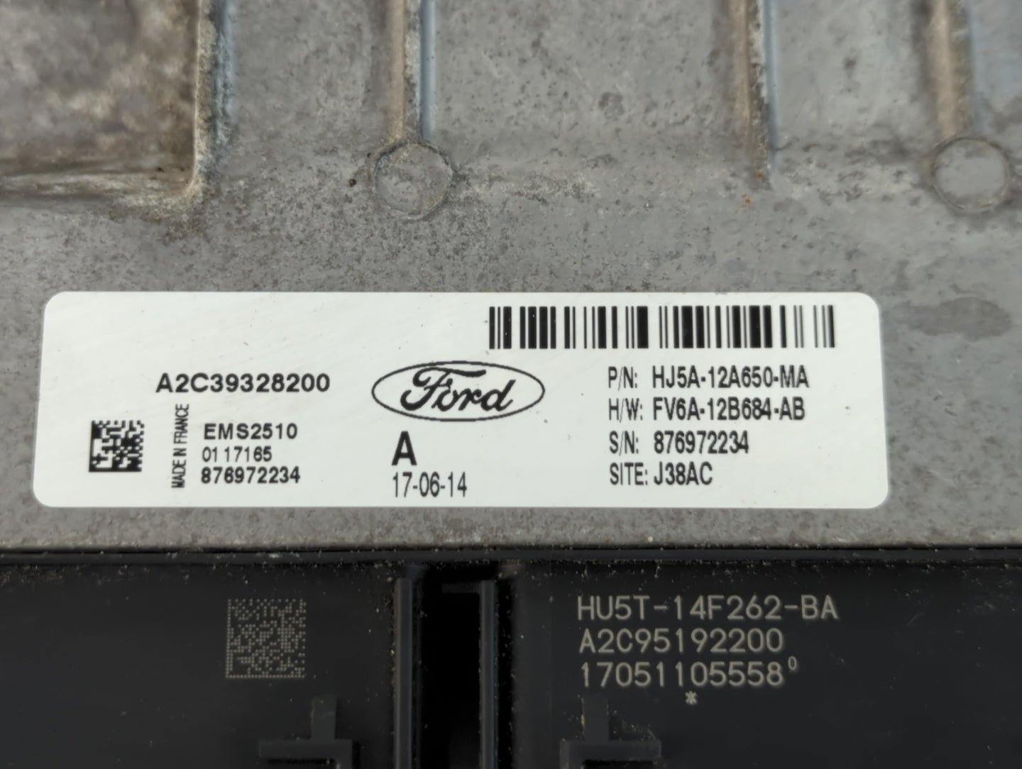 2017-2019 Ford Escape PCM Engine Control Computer ECU ECM PCU OEM P/N:FV6A-12B684-AB HU5T-14F262-BA Fits Fits 2017 2018 2019 OEM Used Auto Parts - Oemusedautoparts1.com