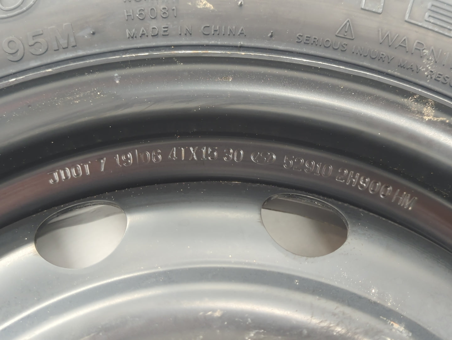 1992-2006 Hyundai Elantra Spare Donut Tire Wheel Rim Oem - Oemusedautoparts1.com