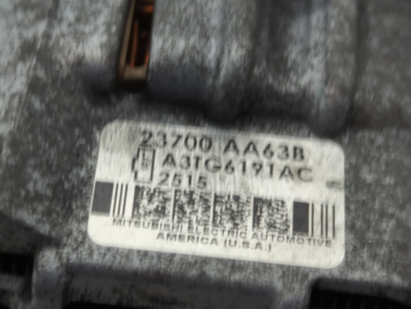 2010-2012 Subaru Legacy Alternator Replacement Generator Charging Assembly Engine OEM P/N:A3TG6191AC 23700 AA63B Fits OEM Used Auto Parts - Oemusedautoparts1.com