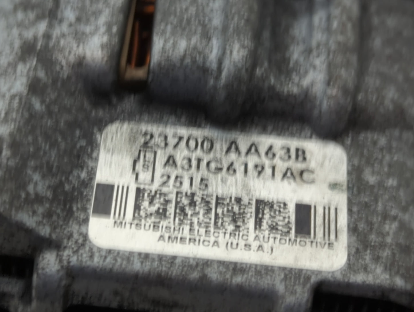 2010-2012 Subaru Legacy Alternator Replacement Generator Charging Assembly Engine OEM P/N:A3TG6191AC 23700 AA63B Fits OEM Used Auto Parts - Oemusedautoparts1.com