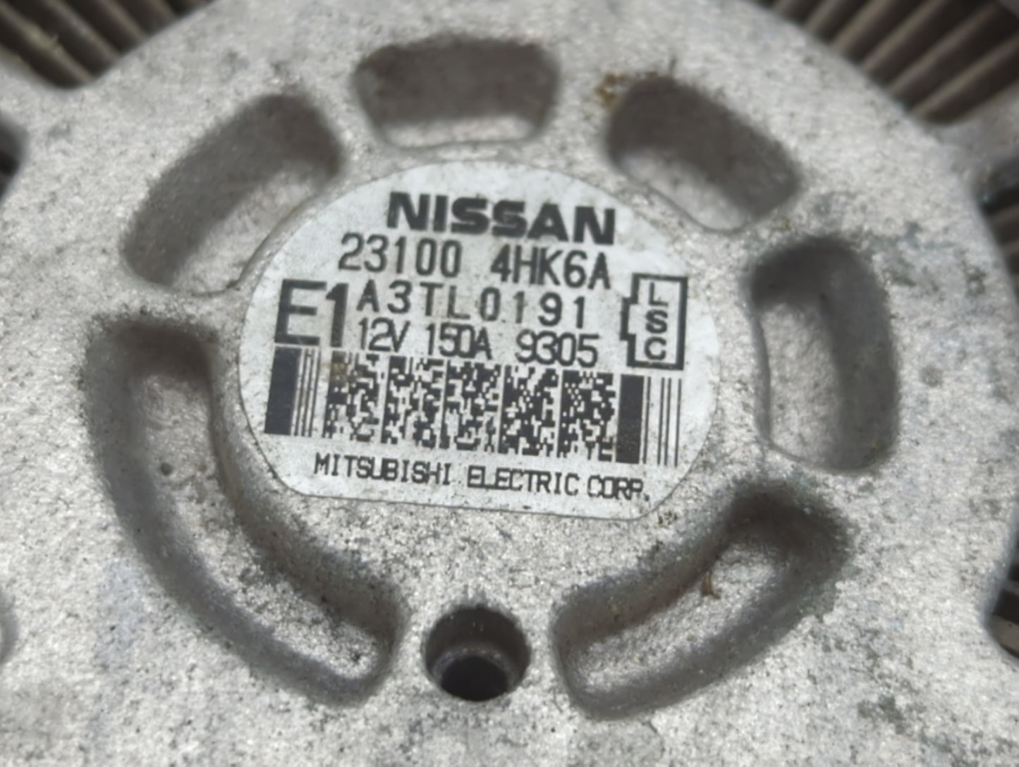 2016-2020 Infiniti Q50 Alternator Replacement Generator Charging Assembly Engine OEM P/N:A3TL0191 23100 4HK6A Fits OEM Used Auto Parts - Oemusedautoparts1.com