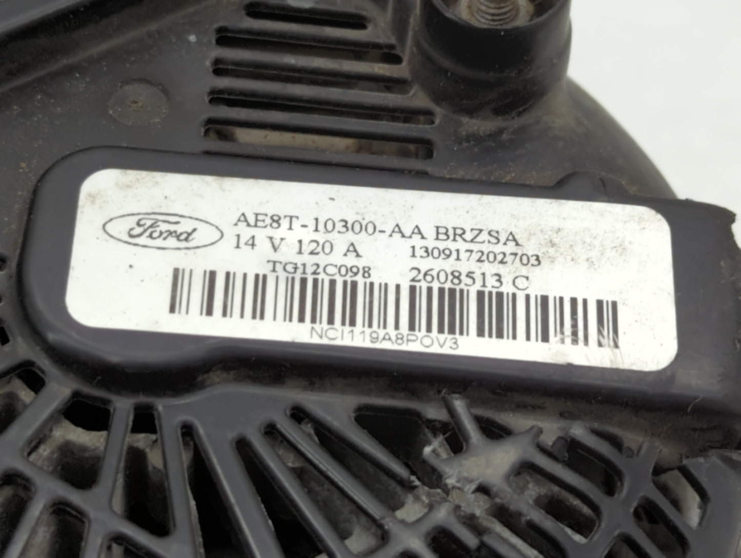 2011-2019 Ford Fiesta Alternator Replacement Generator Charging Assembly Engine OEM P/N:2608513 C AE8T-10300-AA Fits OEM Used Auto Parts - Oemusedautoparts1.com